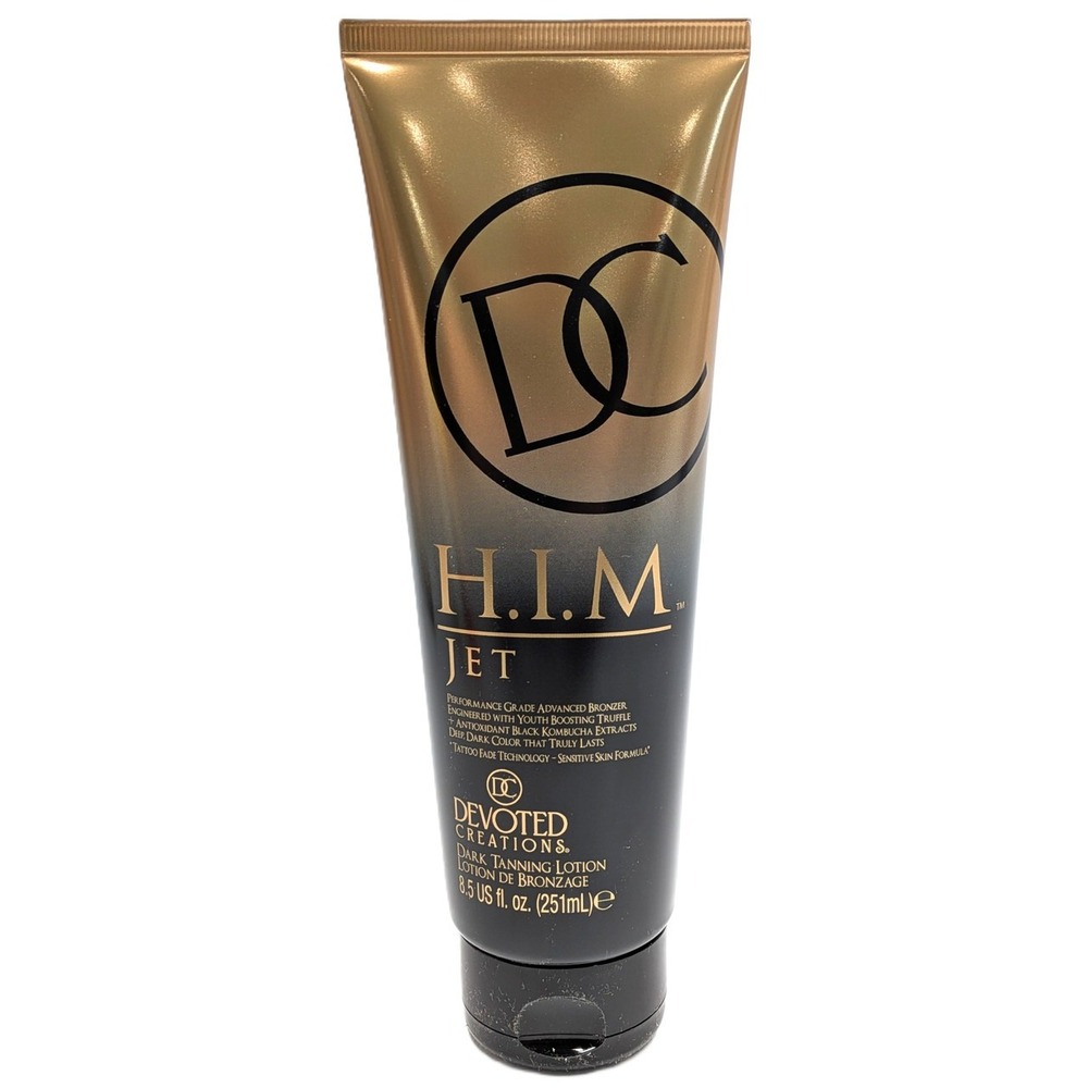 Devoted Creations H.I.M. Jet Dark Tanning Lotion 8.5oz Bronzer Tattoo Safe